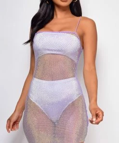 Emprada Josie Lavender Purple Jewel Cover Up Tank Dress Dresses