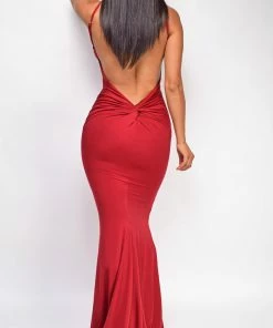 Emprada Noah Red Low Back Gown
