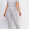 Emprada Rise And Lounge Grey Off Shoulder Jumpsuit Loungewear