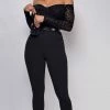 Emprada Layla Black Off Shoulder Belted Waist Bag Jumpsuit Jumpsuits & Rompers