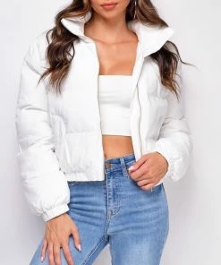Emprada Outerwear Lennox White Puffer Jacket