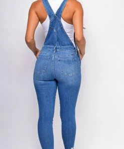 Emprada Sunday Blue Medium Denim Overalls Bottoms