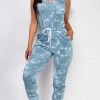 Emprada Austin Teal Blue Tie Dye Jumpsuit