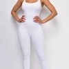 Emprada Jumpsuits & Rompers Jensen White Scoop Neck Jumpsuit