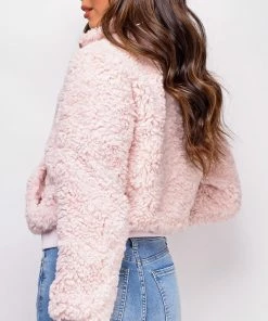 Emprada Outerwear Shiloh Pink Teddy Jacket 7 Emprada Outerwear Shiloh Pink Teddy Jacket