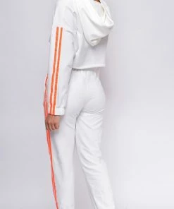 Emprada Over Your Head Neon Orange Cropped Hoodie And Joggers Set Loungewear