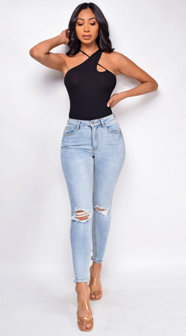 Emprada Bottoms Cece Light Wash Knee Ripped Skinny Jeans 1 Emprada Bottoms Cece Light Wash Knee Ripped Skinny Jeans