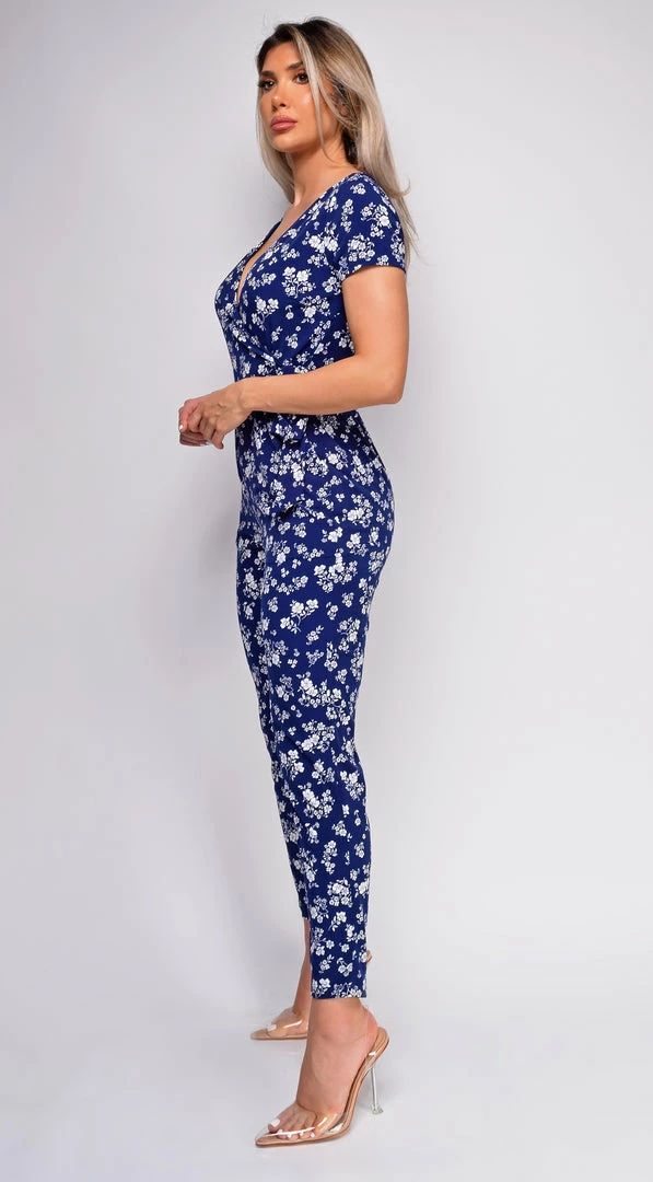Emprada Konrad Blue Floral Print Jumpsuit Jumpsuits & Rompers 3 Emprada Konrad Blue Floral Print Jumpsuit Jumpsuits & Rompers