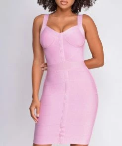 Emprada Dresses Zinnia Pink Bandage Dress
