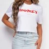 Emprada Honey White Graphic Tee