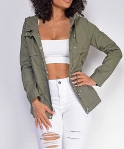 Emprada Ivey Olive Green Utility Jacket 5 Emprada Ivey Olive Green Utility Jacket