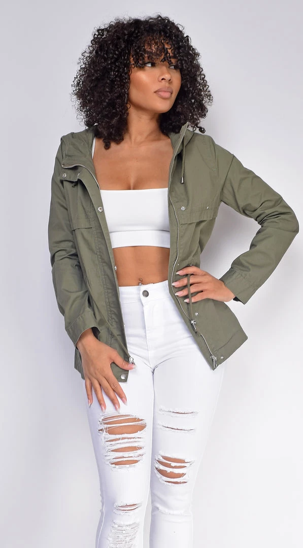 Emprada Ivey Olive Green Utility Jacket 3 Emprada Ivey Olive Green Utility Jacket