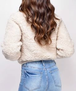 Emprada Outerwear Shiloh Cream Beige Teddy Jacket