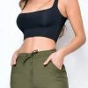 Emprada Tops Ilva Black Square Neck Crop Top