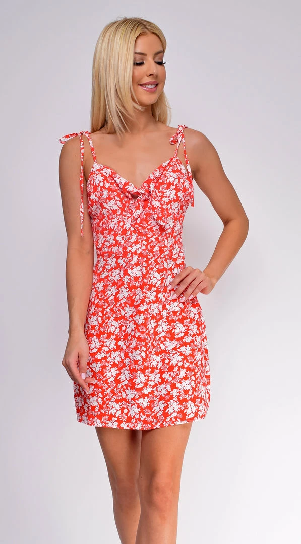 Emprada Marigold Red White Floral Dress Dresses 2 Emprada Marigold Red White Floral Dress Dresses