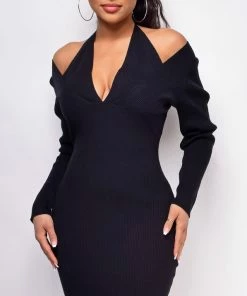 Emprada Kai Black Sweater Dress