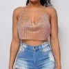 Emprada Tops Lumina Rose Gold Chain Top