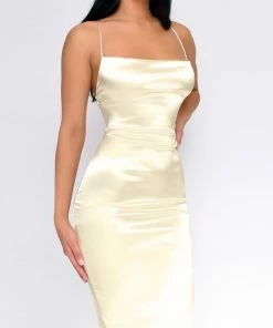 Emprada Ashtyn Nude Satin Dress