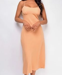 Emprada Selena Dusty Orange Midi Dress Dresses