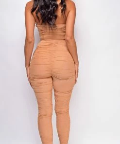 Emprada Harben Beige Ruched Set Sets