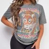 Emprada Tops Rock And Roll American Tour Stone Grey Graphic Tee