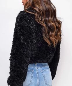 Emprada Outerwear Shiloh Black Teddy Jacket