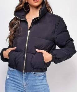 Emprada Outerwear Lennox Black Puffer Jacket