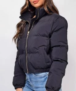 Emprada Outerwear Lennox Black Puffer Jacket