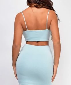 Emprada Katrina Sage Green Cut Out Dress Dresses