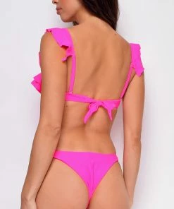 Emprada Sardinia Hot Pink Ruffle Two Piece Bikini Swimsuit 5 Emprada Sardinia Hot Pink Ruffle Two Piece Bikini Swimsuit