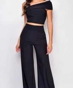 Emprada Estela Black One Shoulder Set