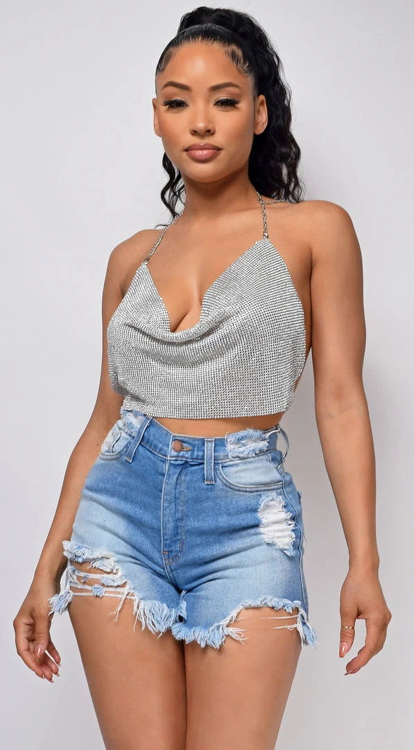 Emprada Lumina Silver Chain Top Tops 3 Emprada Lumina Silver Chain Top Tops