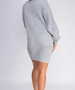 Emprada Dresses Tatyana Grey Oversized Sweater Dress