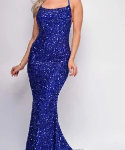 Emprada Phoebe Blue Sequin Gown