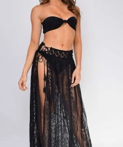 Emprada Mykonos Black Premium Lace Sarong Cover Up Skirt Dress Little Black Dresses 6 Emprada Mykonos Black Premium Lace Sarong Cover Up Skirt Dress Little Black Dresses