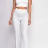 Emprada Bottoms Ellery White High Waist Flare Pants