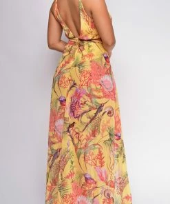 Emprada Ansley Yellow Floral Print Maxi Dress Dresses 8 Emprada Ansley Yellow Floral Print Maxi Dress Dresses