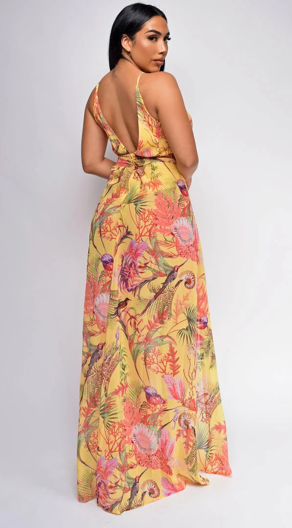 Emprada Ansley Yellow Floral Print Maxi Dress Dresses 3 Emprada Ansley Yellow Floral Print Maxi Dress Dresses