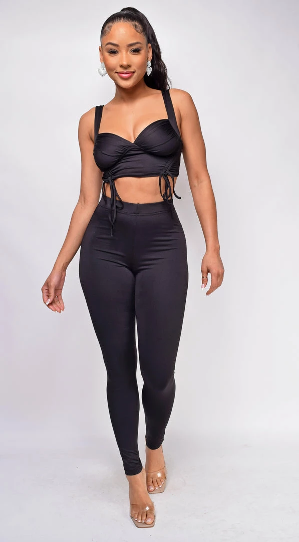 Emprada Eloisa Black Crop Top & Pant Set 1 Emprada Eloisa Black Crop Top & Pant Set
