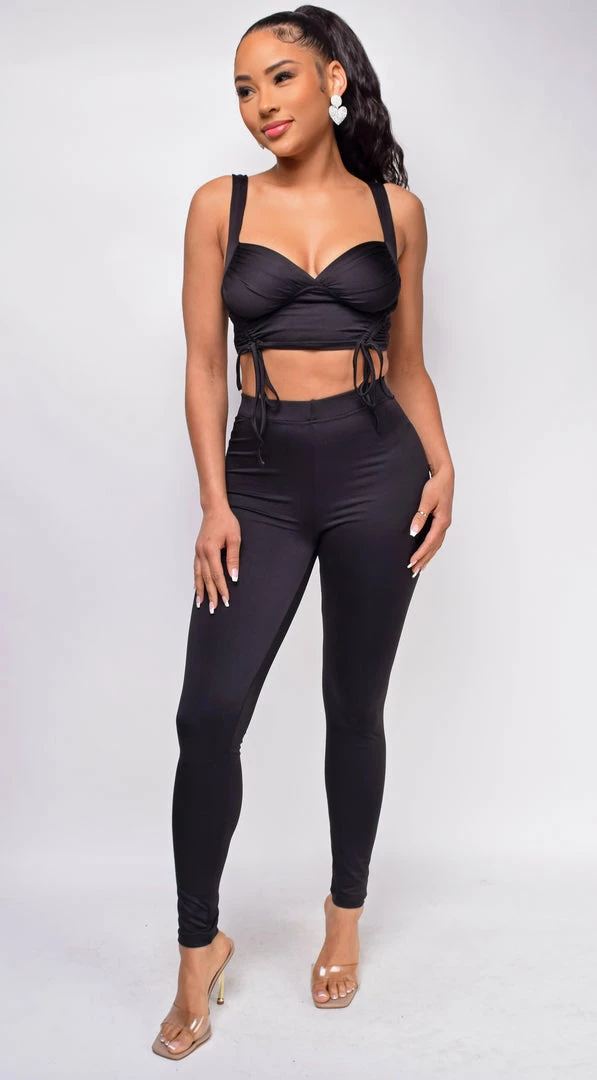 Emprada Eloisa Black Crop Top & Pant Set 2 Emprada Eloisa Black Crop Top & Pant Set