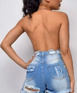 Emprada Lumina Silver Chain Top Tops