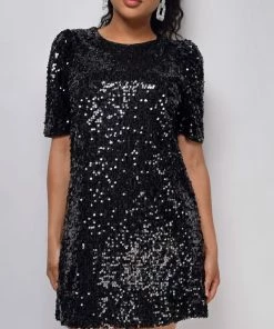 Emprada Renee Black Sequin Dress Dresses