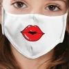 Emprada Masks Lips Red White Girl's Reusable Face Mask