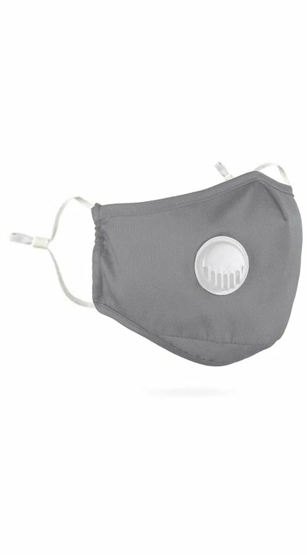 Emprada Respiratory Valve Activated Carbon Grey Face Polyester Mask 1 Emprada Respiratory Valve Activated Carbon Grey Face Polyester Mask
