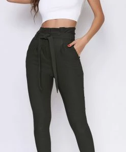 Emprada Kaari Black High Waist Tie Pant