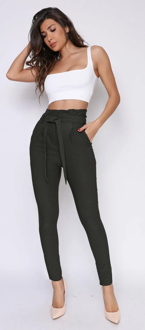 Emprada Kaari Black High Waist Tie Pant 1 Emprada Kaari Black High Waist Tie Pant