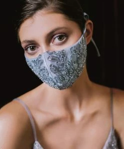 Emprada Beaded Smoky Blue Mask