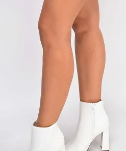 Emprada Shoes Nala White Ankle Boots