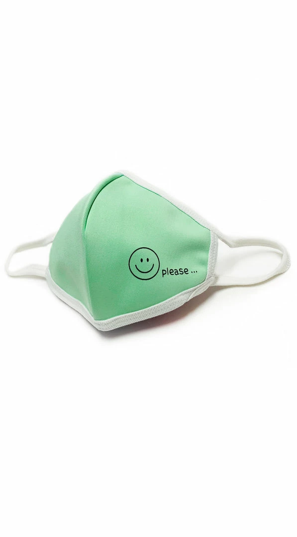 Emprada Smile Please Mint Green Reusable Face Mask Masks 1 Emprada Smile Please Mint Green Reusable Face Mask Masks
